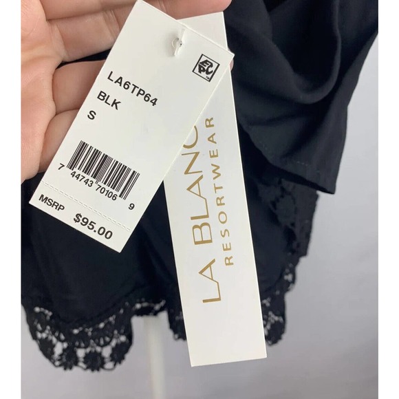 NWT, la blanca resortwear Small black swimsuit romper cover up, NEW Boho - Picture 10 of 10